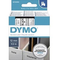 Dymo D1 schwarz auf transparent 1,2cm x 7m (S0720500)