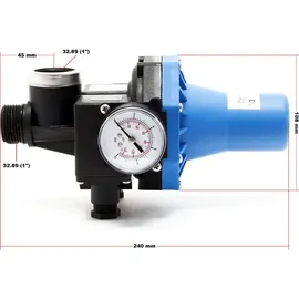 Wiltec Druckschalter Kabel SKD-3 230V 1-phasig Pumpensteuerung Hauswasserwerk