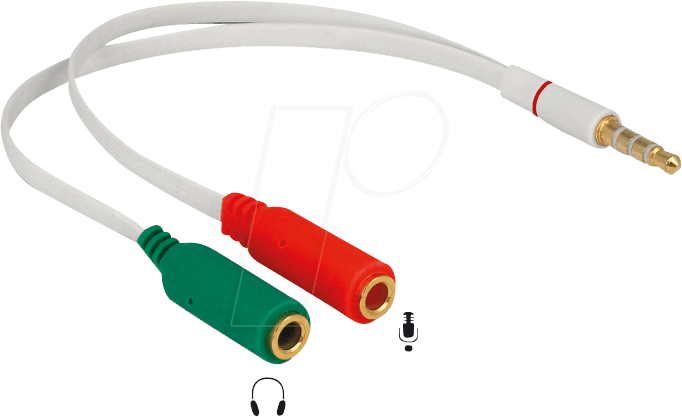 Preisvergleich Produktbild DELOCK 65447 - Adapterkabel Klinke Headset  (iPhone Belegung)