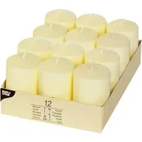 Papstar Stumpenkerze 6 x 4 cm 12 St. elfenbein