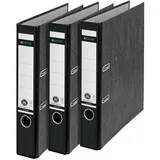 Leitz Wolkenmarmor-Ordner DIN A4 52 mm Schwarz 3 St.