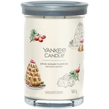 Yankee Candle Signature Duftkerze ; große Tumbler-Kerze mit langer Brenndauer „Spun Sugar Flurries“ ; Soja-Wachs-Mix ; Perfekte Geschenke für Frauen