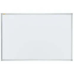 FRANKEN Whiteboard 100 x 75 cm, Schreibtafel X-tra!Line, emailliert, magnetisch, beschreibbar, trocken abwischbar, mit Aluminiumrahmen, Magnettafel