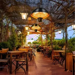 Capri 1500W Elektrischer Terrassenheizer für den Außenbereich. Ideal für Restaurants und Hotels.