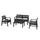 PROGARDEN Lounge-Set Java 4-teilig Anthrazit