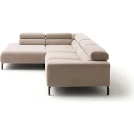 KAWOLA Sofa DELIA taupe Recamiere links
