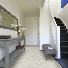 Primaflor PVC Boden TURIN - Fischgrät Weiß 009S - 2,00m x 3,00m,