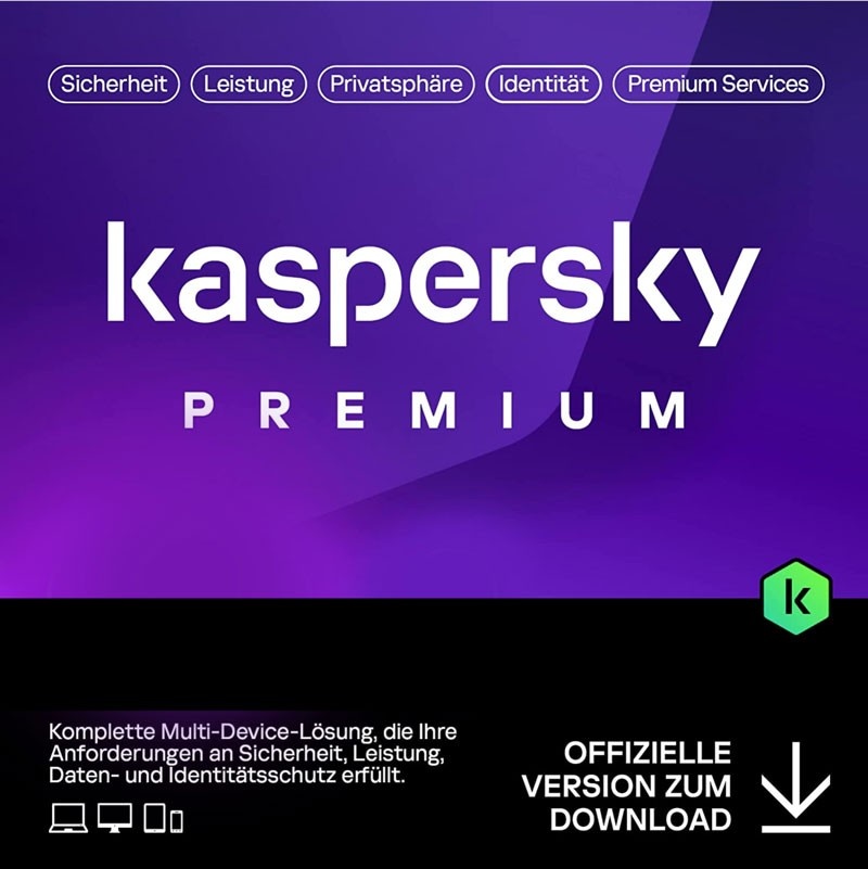 Kaspersky Premium 2024, 1 Gerät - 2 Jahre, Download