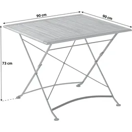 Merxx Schlossgarten Klapptisch 90 x 90 x 74 cm Braun/Schwarz