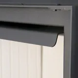 Kamineinsatz aus Stahl KRATKI LUCY SLIM links 8 kW Ø 160 schwarz Verkleidung - Schwarz