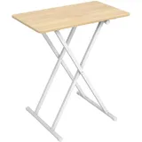 HOOBRO Beistelltisch Klappbar 60 x 40 x 60 cm Dunkelbraun