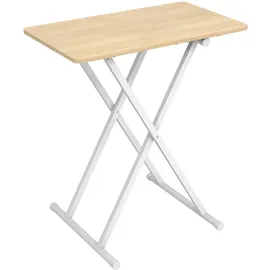HOOBRO Beistelltisch Klappbar 60 x 40 x 60 cm Dunkelbraun
