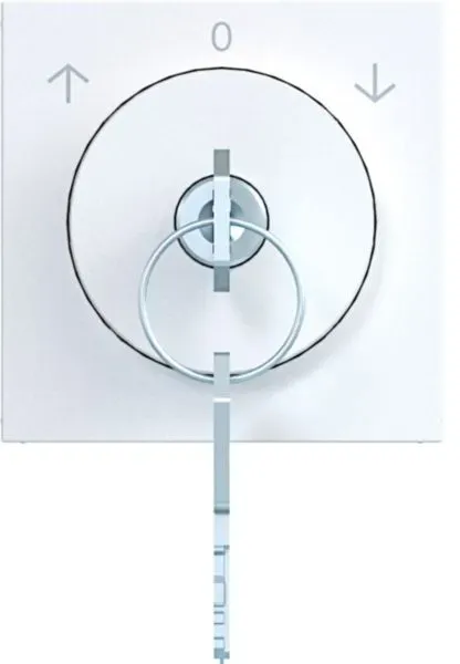 Hager WAF1321WM Zentralstück mit Schloss und Tast-/Rast-Funktion, für Jalousie-Schlüsselschalter, 3 St., A.x/C.x, lichtweiß matt