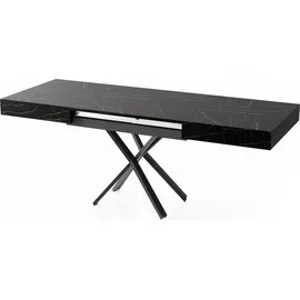 WFL GROUP Cavetta X Schwarz Marmor 120 x 80 x 76 cm