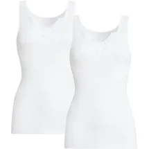 CON-TA Damen-Unterhemd 2er-Pack weiß Größe 42 - 42