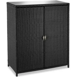 Tectake tectake® Aluminium Gartenschrank, wetterfest und UV-beständig, 3 herausnehmbare Einlegeböden, 84,5 x 40,5 x 103,5 cm