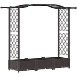 vidaXL Hochbeet mit Rankgitter und Dach 169 x 40 x 123 cm Braun