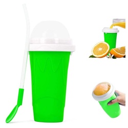 GelldG Eismaschine Slush Becher Silikon Squeeze Cup Slush Eis Becher zum kneten grün