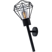 GLOBO Außenleuchte Wandleuchte IP44 Gartenlampe Fackel schwarz Vintage Wandlampe,