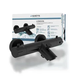 Schütte London Badewannenarmatur Thermostat Schwarz Matt