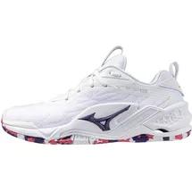 Mizuno Damen Hallenschuhe WAVE STEALTH NEO 2 (39, 40, 40.5), Weiss, Violett, Rosa