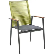 Musterring Stapelsessel Amsterdam 61 x 66 x 94 cm grau/grün/schwarz