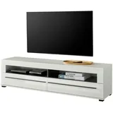 furn.design TV-Lowboard in Hochglanz weiß 180 x 47 cm, Design-D