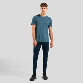 Odlo Herren Laufshirt Essentials Seamless Kurzarm-t-shirt - Dark Sapphire Melange - XL