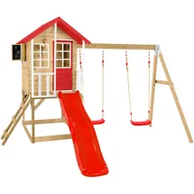 zwerkules Spielhaus Lolla 3 Natur/Rot