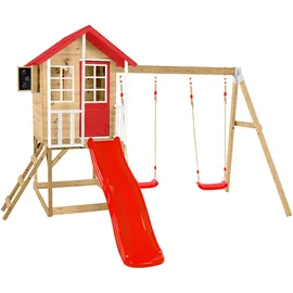 zwerkules Spielhaus Lolla 3 Natur/Rot