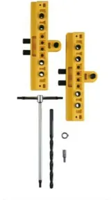 ELLEN Bohrlehre Exacta 2tlg.PVC gelb,mit Zubehör