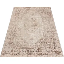 mazovia Teppich Beige Modern Vintage - Wohnzimmer, Esszimmer, ® Zertifikat, Braun - 200 x 300 cm