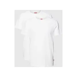 Levi's Herren T-Shirts, Vorteilspack - Rundhals, Kurzarm, einfarbig Weiß M