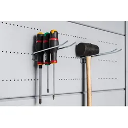 Telluria Hakenpaneel, Option 02, Lochblech mit Haken, 2121 - 2721 - grau