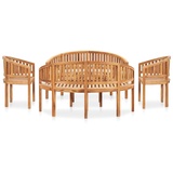 vidaXL 5-tlg Garten-Lounge-Set Massivholz Teak