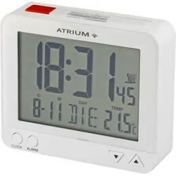 Funkwecker ATRIUM "A760-0", weiß, Wecker, Digitalwecker, Quarzwecker, Innentemperatur, Schlafzimmer