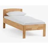 DICO Massivholz Einzelbett Komfortbett Seniorenbett 430.03, Kernbuche geölt Größe 100x200 cm