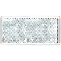 LAS Rechteckiger Reflektor für PKW Anhänger 2 Stück Weiß