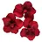 2474U Kunstblüte Orchidee rot 10 cm 3er-Set, naturgetreue Seidenblüte