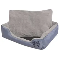 VidaXL Hundebett mit gepolstertem Kissen Grau 80 cm, 80 cm, 21 cm