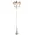 Konstsmide Laterne Aluminium/Glas 218 cm 3-flammig inkl. Leuchtmitteln Weiß