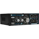 Bluetooth Audio Verstärker 60 W - Mini Stereo Receiver - USB/SD/FM Radio - 2.0 Kanal - Metallgehäuse - Netzbetrieb - Fernbedienung - Schwarz