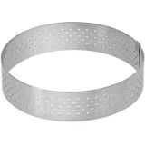 De Buyer - Runder Tortenring VALHORNA aus perforiertem Edelstahl - Durchmesser 28,5 cm, Höhe 2 cm - 3099.10, Silber