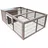 HABAU Freilaufgehege mit Haus 147 x 98 x 55 cm grau