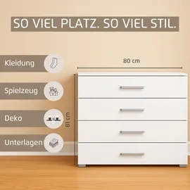 OTTO home Sideboard KOLUNA 80 x 81 x 42 cm Weiß