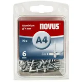 Novus Blindnieten Typ A4/6 Aluminium 70 Stück