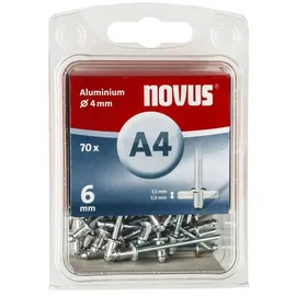 Novus Blindnieten Typ A4/6 Aluminium 70 Stück