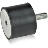 Ganter Normelemente GN 351-70-45-M10-ES-55 351-70-45-M10-ES-55-Gummipuffer, schwarz, Gewinde: M10 Durchmesser: 70mm, 2 Stück