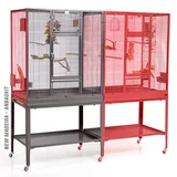 Montana Cages | Erweiterungs - Modul für Sittichvoliere Sittichkäfig New Madeira - Antik