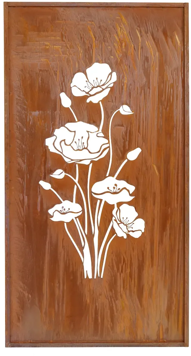 Badeko Parawand „Mohnblume“ in Edelrostoptik